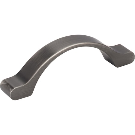 Elements 3" Center-to-Center Brushed Pewter Arched Seaver Cabinet Pull 511-3BNBDL